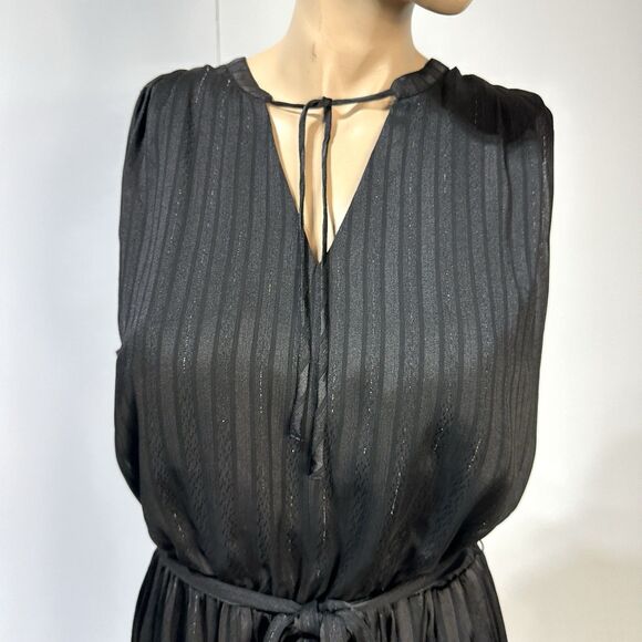 WHBM White House Black Market Women’s Dress L Size L Tie Belt Ruffle Hem NWT - Picture 2 of 13